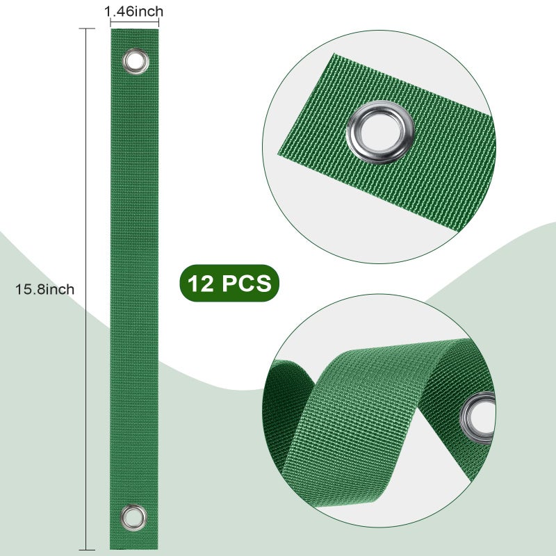 Jevrench 12 PCS Tree Straps for Staking  Tree Support Straps for Guying Staking Newly Planted Sapling Straight and Hurricane Protection  Heavy Duty Tree Stake Straps for Straightening - Image 2